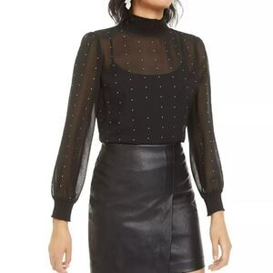 NWT Semi-Sheer Top, Created for Macy's Size XS, evening